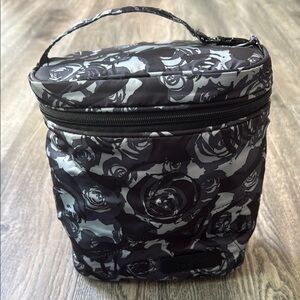 Jujube Bag Black Petals Onyx Fuel Cell Lunch Pail Bottle Bag